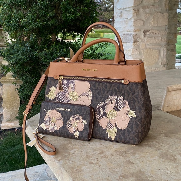 NWT Michael Kors floral signature handbag&wallet - Picture 8 of 15